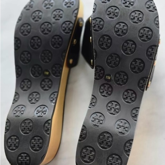 NWOT Rare Limited Edition Vintage Tory Burch Patent Wooden Clog Slides Size 11 - Picture 6 of 6